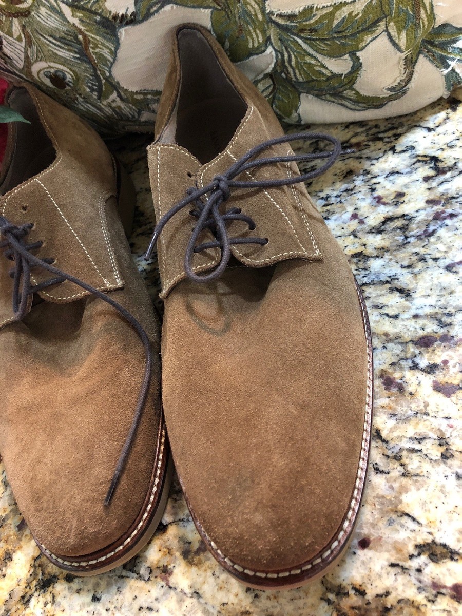 BANANA REPUBLIC Mens Tan Brown Leather Suede Oxford Lace Up  display picture 1