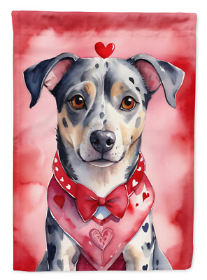 Catahoula Leopard Dog My Valentine Flag