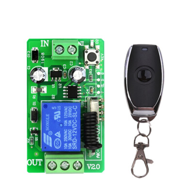 DC12V 1 Ch Motor Lighting Control Mode Delay Universal RF Remote Control Switch