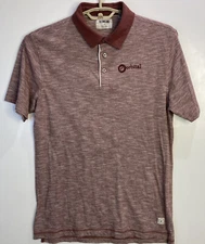 Linksoul Medium Golf Polo Shirt 100% Luxury Cotton Orbital Logo Short Sleeve