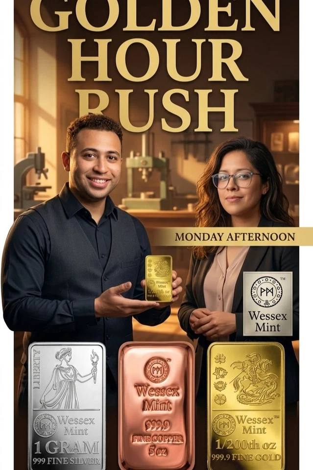 Wessex Mint Bullion Deals – Gold, Silver, Copper - Auctions starting at £2!