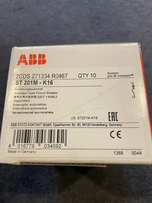 ABB System Pro M Compact 10 circuit breakers 