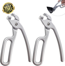 2 Pack Pizza Pan Gripper Heavy Duty Cast Aluminum Pan Tongs for Deep Pizza Pans