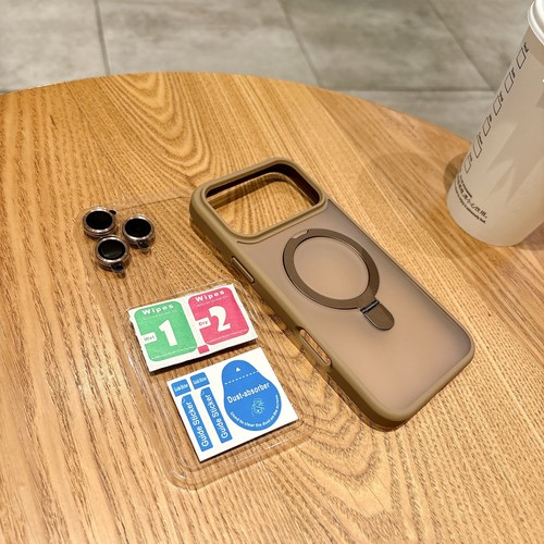 For iPhone 16 Pro Max 15 14 13 12 11 Magnetic Kickstand Case with Lens Protector - Picture 10 of 20