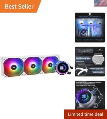 V2 Water Cooling CPU Cooler, 360 Specification CPU Liquid Cooler,3 PWM Fans, ...