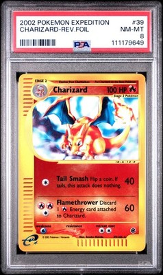 PSA 8 Charizard 39/165 Reverse Holo Expedition 2002 Pokemon Card E