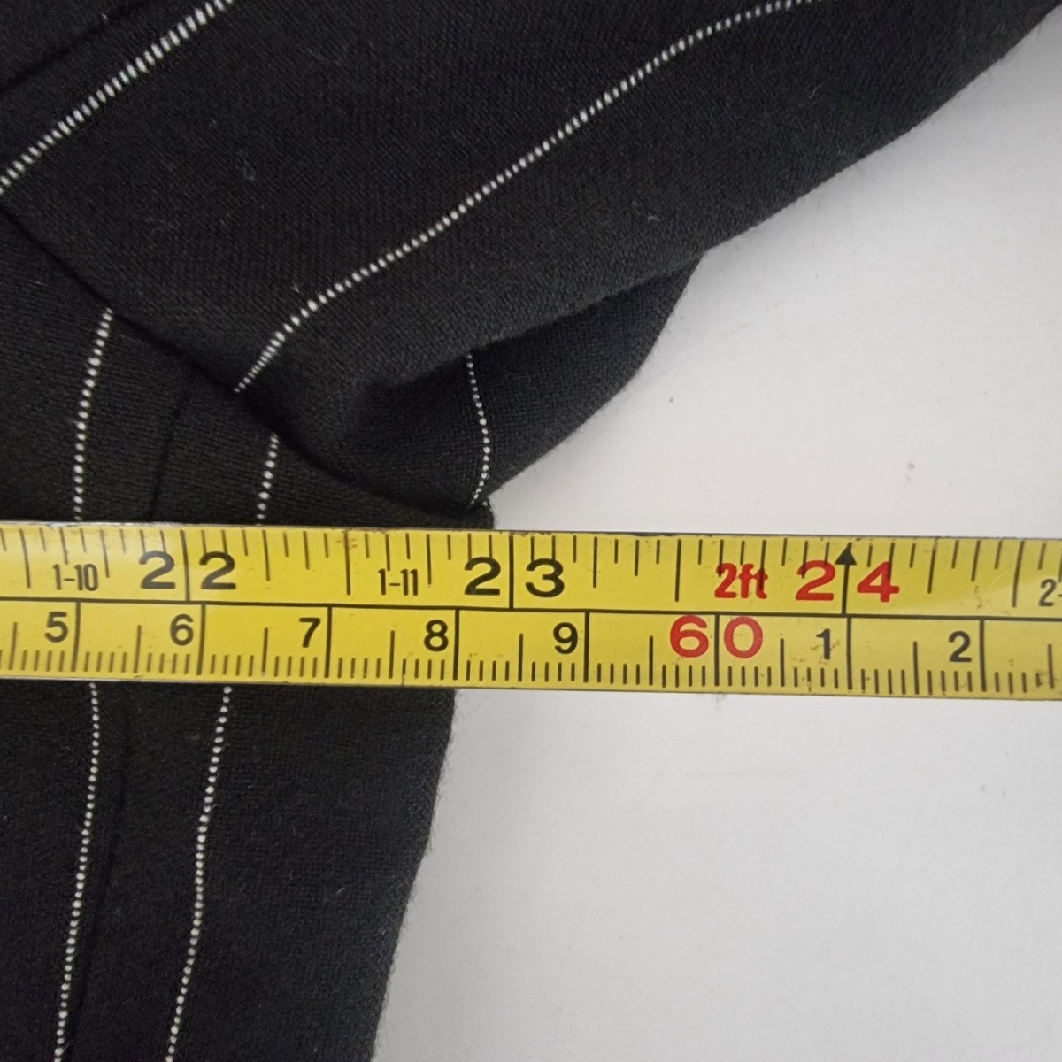 Next Image London Blazer Mens XL Black Wool Blend Pinstripe Tailored Jacket View 4