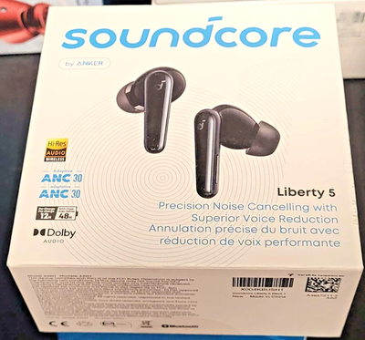 🔥Soundcore Liberty 5 Earbuds White Precision Noise Cancelling