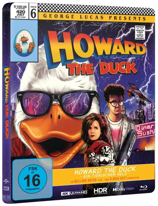 Howard the Duck - Ein tierischer Held - Limited Steelbook (4K UHD + Blu-ray)NEU