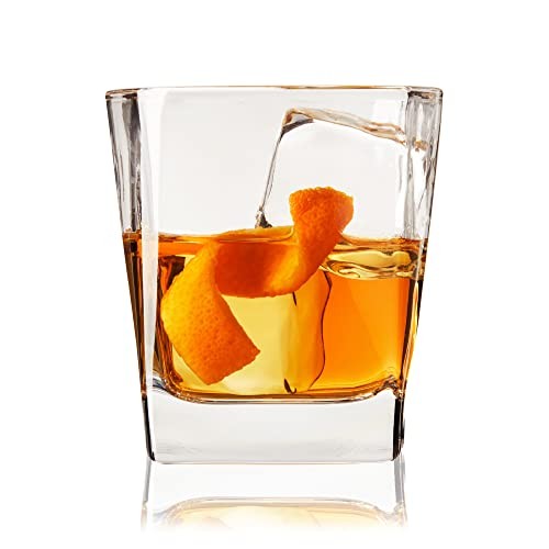 Square Rocks Glass, Old Fashioned Whiskey Glasses, Set of 4 Square DOF Glasses - Picture 7 of 7