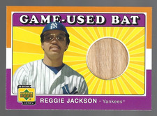 Reggie Jackson HOF 2001 Upper Deck Decade 1970's Memorabilia Game Bat