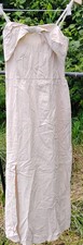 Shein Sundress Women's Size 4 Midi Beige Bow Adjustable Spaghetti Straps Cotton