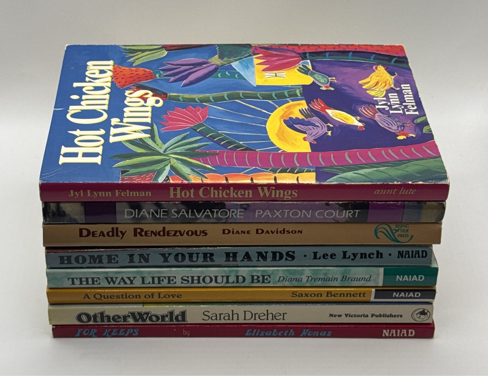 Lot Of 8 Vintage Lesbian Fiction Books Naiad Press Lgbtq Lgbt 1980S 1990S