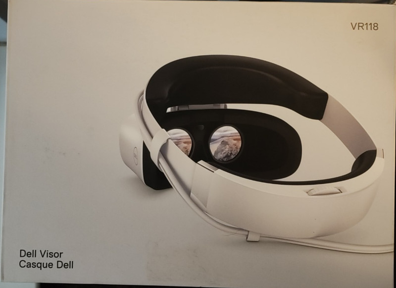 Dell Visor Windows Mixed Reality VR Headset - White (VR118) with Controllers