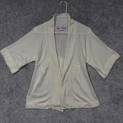 Vtg 90s Absolutely Babydoll Cardigan M Romantic Office Fairycore Sheer Layering