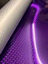 Premium Carbon Look Autofolie � Lila/Violett � 50 cm x 100 cm