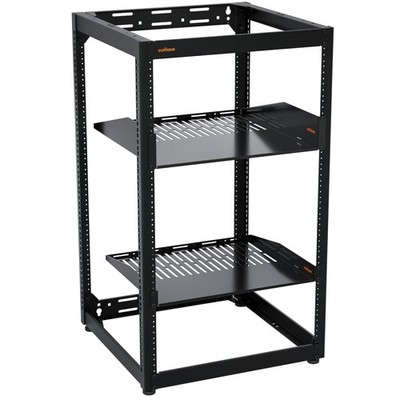 20U Open Frame Rack for Server & AVGear - Wall Mountable Design Includes 2...