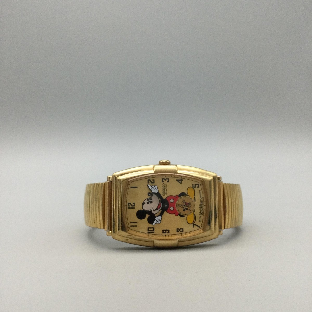 Seiko Womens Watch 27mm Mickey Mouse Gold Tone Stretch 2K03-5009