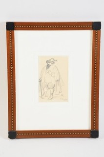 C58Y24 Friedrich August Kaulbach (1850 1920) zugeschr Zeichnung Jäger monogr