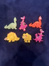 vtg 80s fruity pebbles cereal Dinosaur PVC Minifigure Toy Lot.