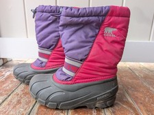 Kids Sorel Snow Boots Insulated Pink/Purple Size 1
