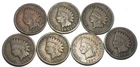 Indian Head Cent Penny Lot 7 Coins