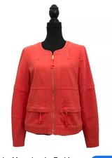 Marc By Marc Jacobs Coral Denim Tashi Twill Front Zip Jacket Size 4