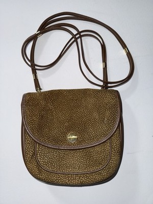 Authentic BORBONESE Shoulder Bag Clutch Lamb Leather Hand Shoulder Bag REDWALL