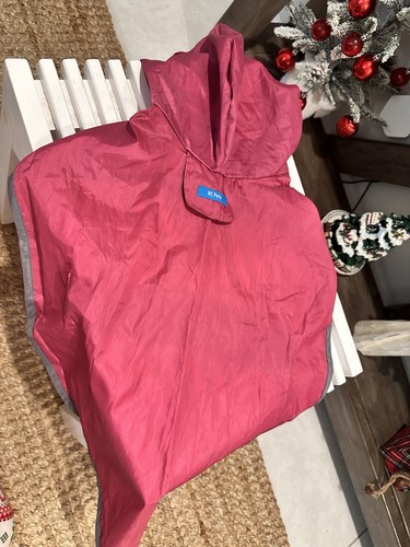 RC Pets Packable Dog Rain coat -Large - Pink - Reflective - EUC