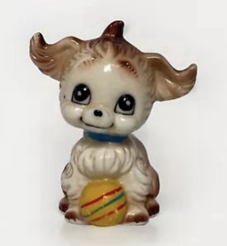 "Estatuilla kitsch de perro cachorro Rover original Josef 2,5"" cerámica mascota Japón MCM de colección" - Imagen 6 de 11