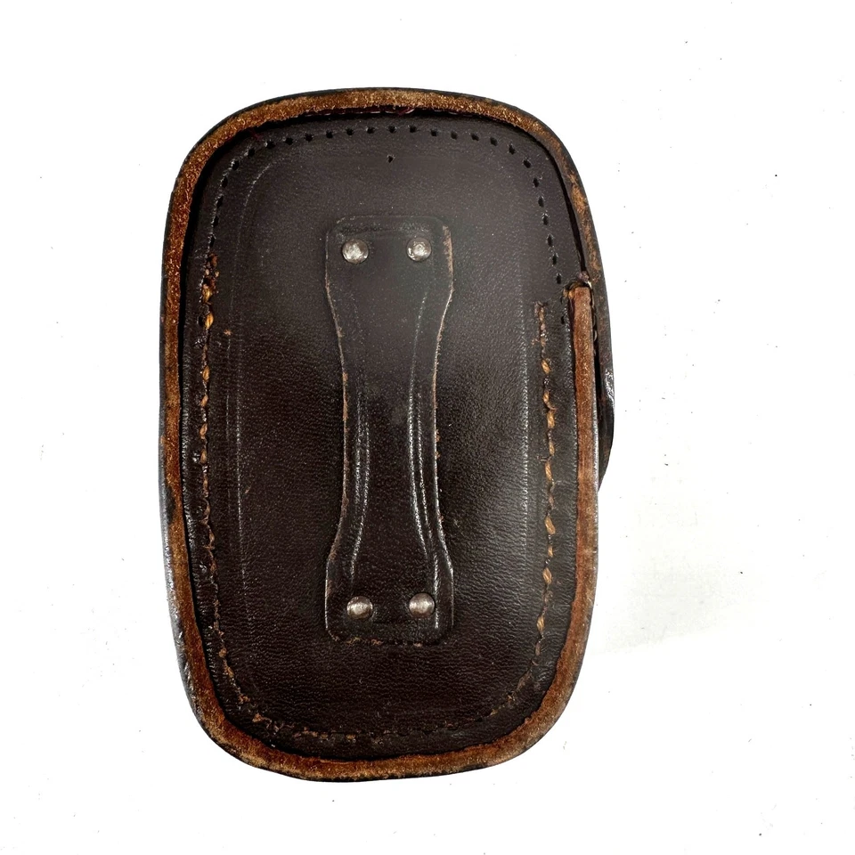 Estuche de cuero vintage GE medidor de luz marrón con forro de terciopelo fotografía Foto 3 de 4