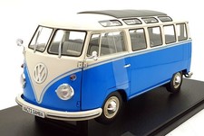 Solido 1/18 Scale Diecast 1813401 - 1962 Volkswagen T1 Samba - Blue/White