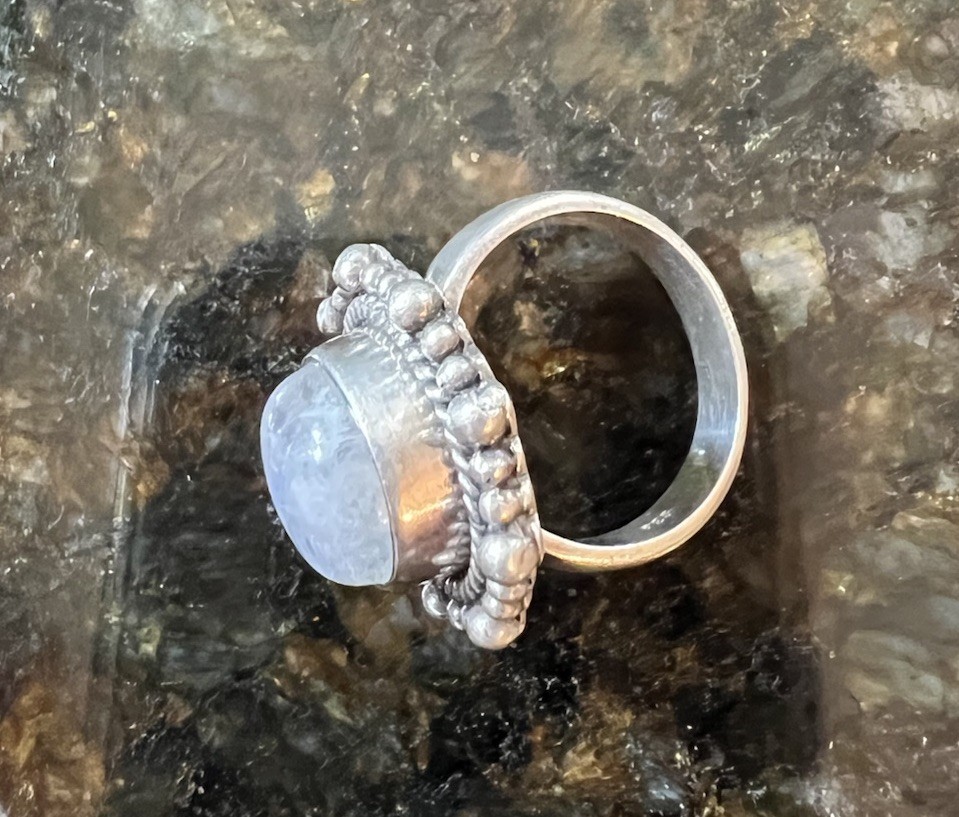 Silver 925 Moonstone Ring - image 14