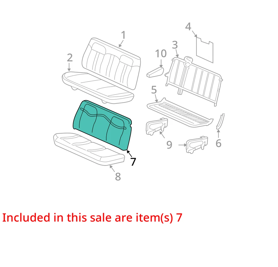 Chevrolet GMC Express 2500 Express 3500 2004-2005 almohadilla asiento R BK Cush 88981593 Foto 2 de 3