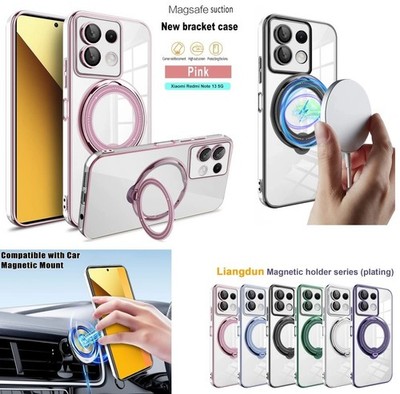 For Redmi and Xiaomi ''All'' Series Magsafe Magnetic Ring Stand Soft Phone Case