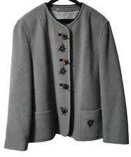 NEU! Trachtenjacke JULIUS LANG 100% Wolle gefüttert Gr. 46 - s. Maße unten!