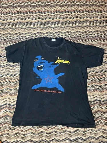 Venom Black Metal Band Shirt Xl Into the Unkn 1980s vintage concert t-shirt, vintage, size XL, single stitch, B+ condition