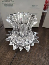 PartyLite P7378 Aurora 24% Lead Crystal Candle Holder (candle Not Included)