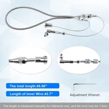 24 Inch Universal Throttle Cable Kit with Aluminum Fittings Ferrules, Adjusta...