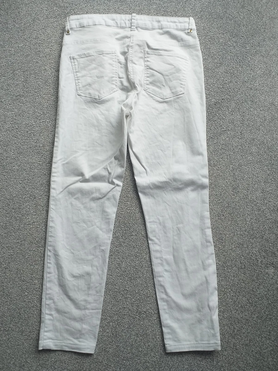H&M white denim trousers size M