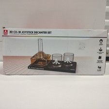 Juego de Jarra de Vidrio Atari CX-10 Diseño Joystick con Gafas Nueva Caja Abierta