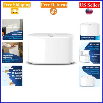 Xpress Paper Towel Dispenser, White, Compact, Multifold Compatible