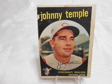 1959 Topps #335 Johnny Temple Cincinnati Redlegs VG