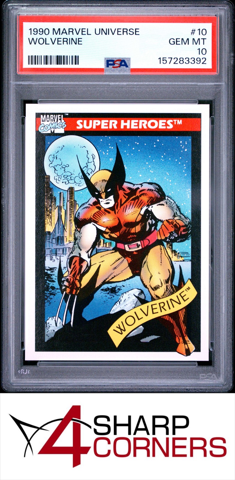1990 MARVEL UNIVERSE #10 WOLVERINE PSA 10