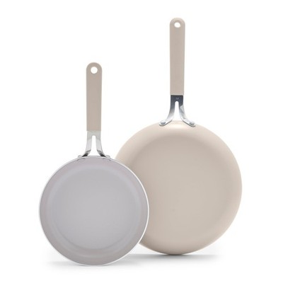 GreenLife Dream 8 10 Inch Ceramic Nonstick Frying Pan Skillet Set Taupe