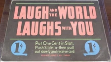 Exhibit VG Supply Vending Machine Advertisement Panel Laugh &World Laughs E70928
