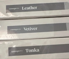 COMMODITY Set Pack of 3 Tonka, Vetiver, Leather 10ml Fragrances NOS Discontinued