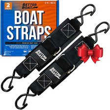 Boat Tie Down Straps to Trailer, 2 Inch x 48 2 inches x 48 inches, black