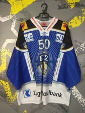 EVZ EV Zug 1967 Jersey Hockey Shirt Blue #50 TFS Trikot Polyester Men M ig93