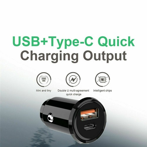 Car Charger Adapter USB Type-C Quick Charging Fast QC3.0 PD Cigarette Lighter - Picture 2 of 12